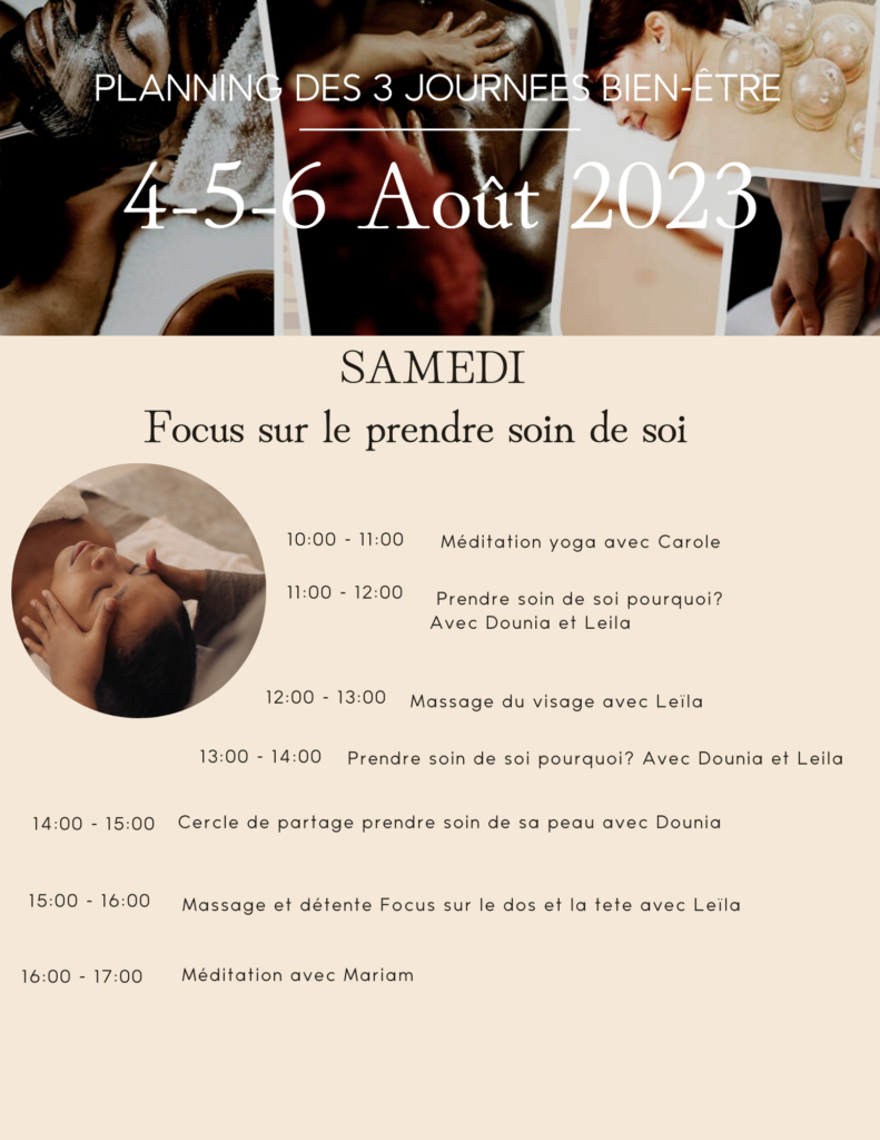 Planning samedi